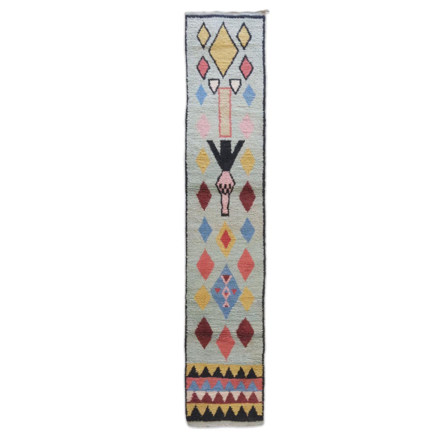 AFK Living vloerkleed Berber - handgemaakt - Wol - 64 x 335 cm