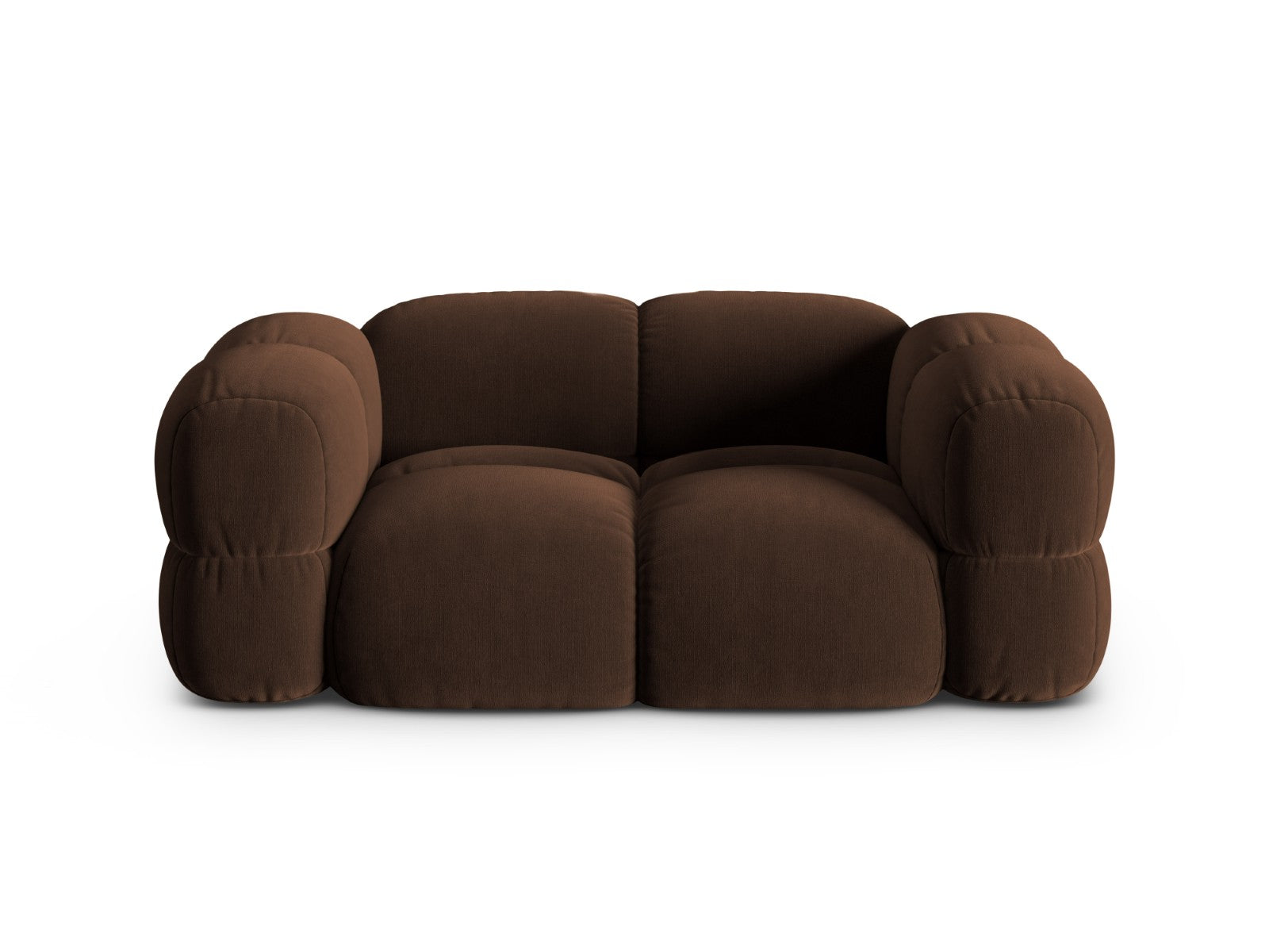Cosmopolitan Design Bank Loretto 2-zits, flueel chocolade - 100x180x68
