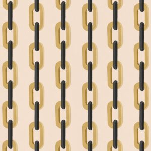 Catchii Behang Chain de chaine beige geel Catchii Behang Chain de chaine beige geel