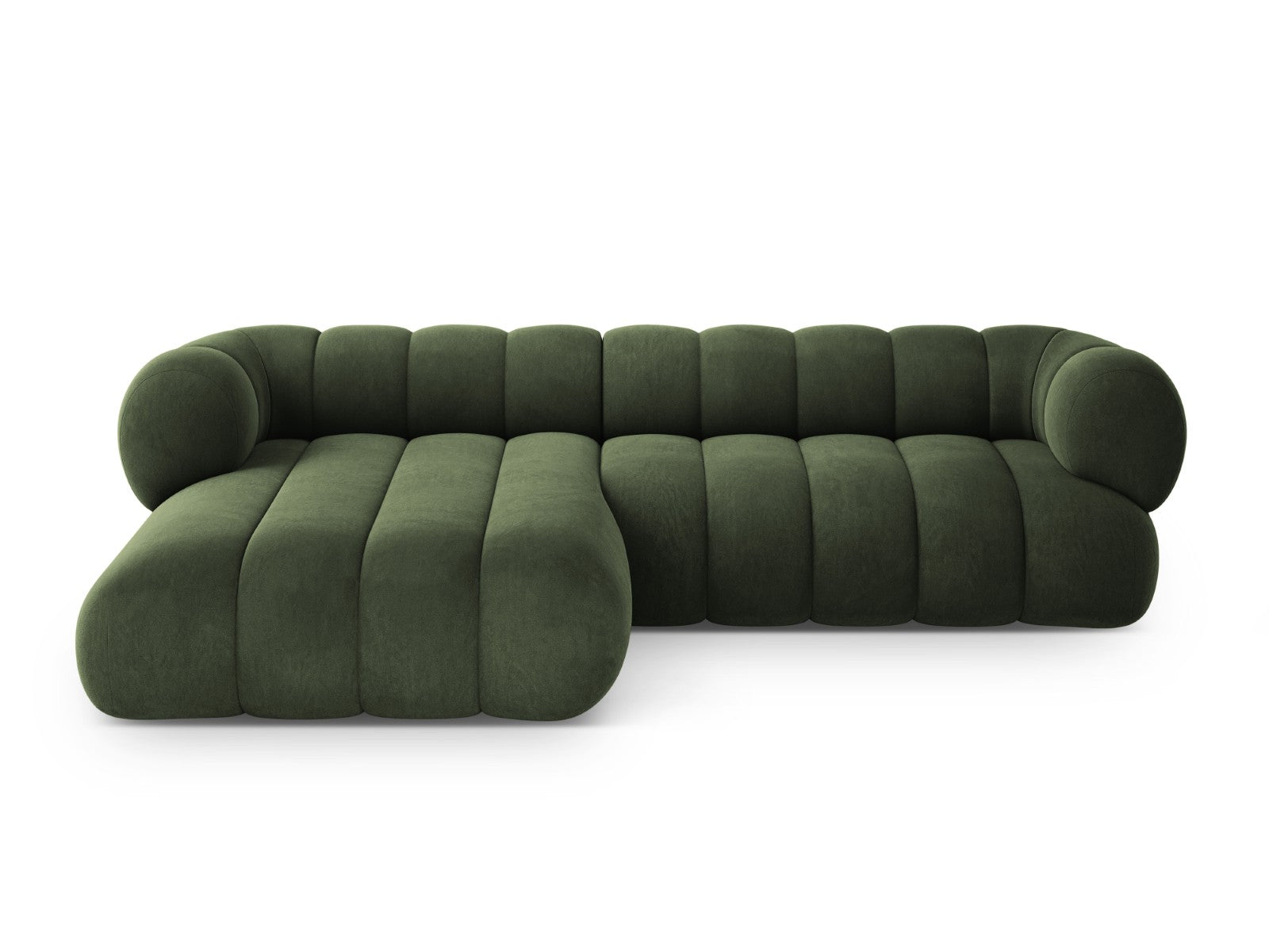 Cosmopolitan Design linker hoekbank Koge 5-zits, flueel groente - 165x