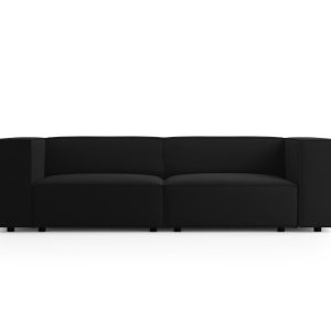 Cosmopolitan Design Bank Arendal 3-zits, flueel, zwart – 102x204x70cm Cosmopolitan Design Bank Arendal 3-zits, flueel, zwart – 102x204x70cm