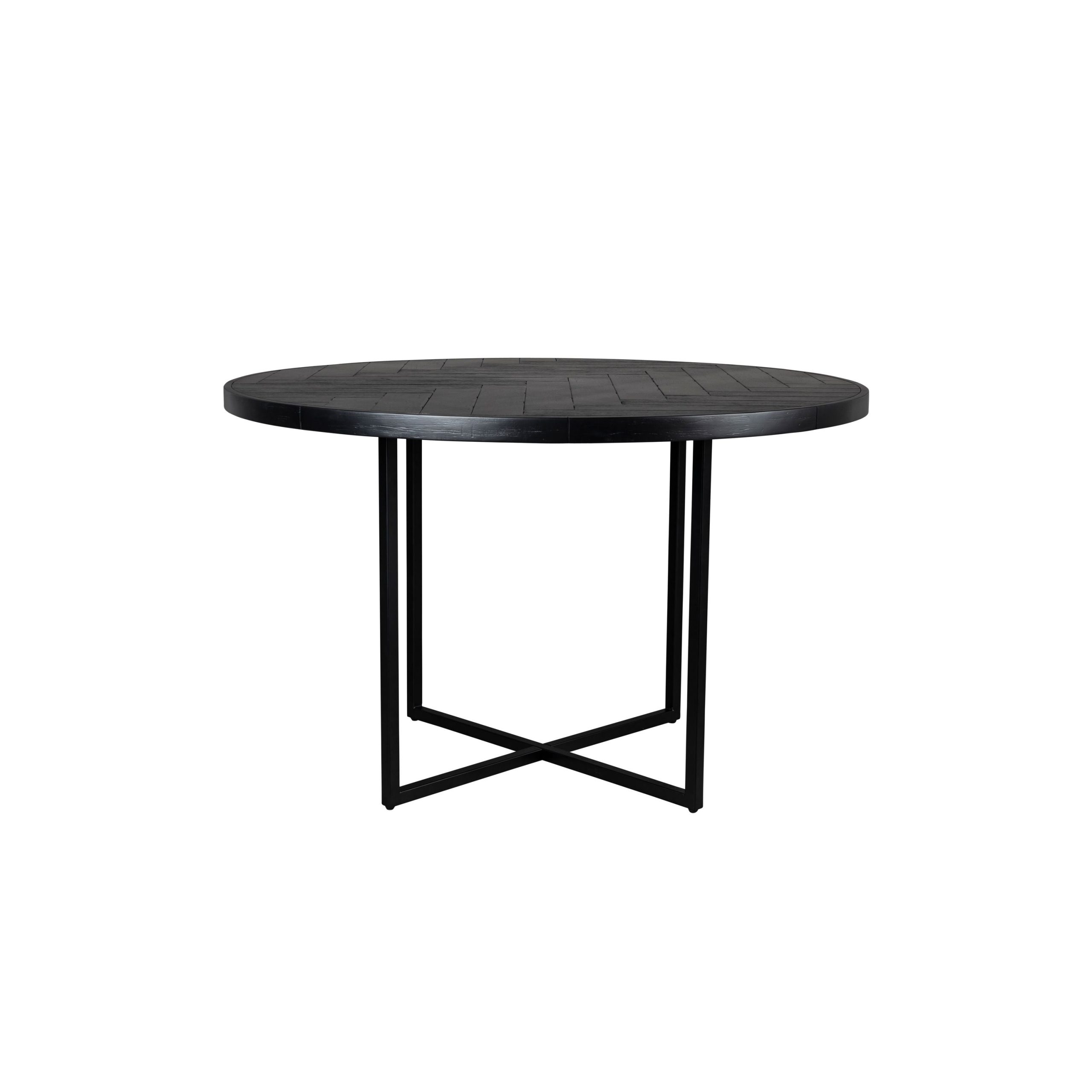 Dutchbone Class Eettafel Rond 120 cm Acaciahout Zwart