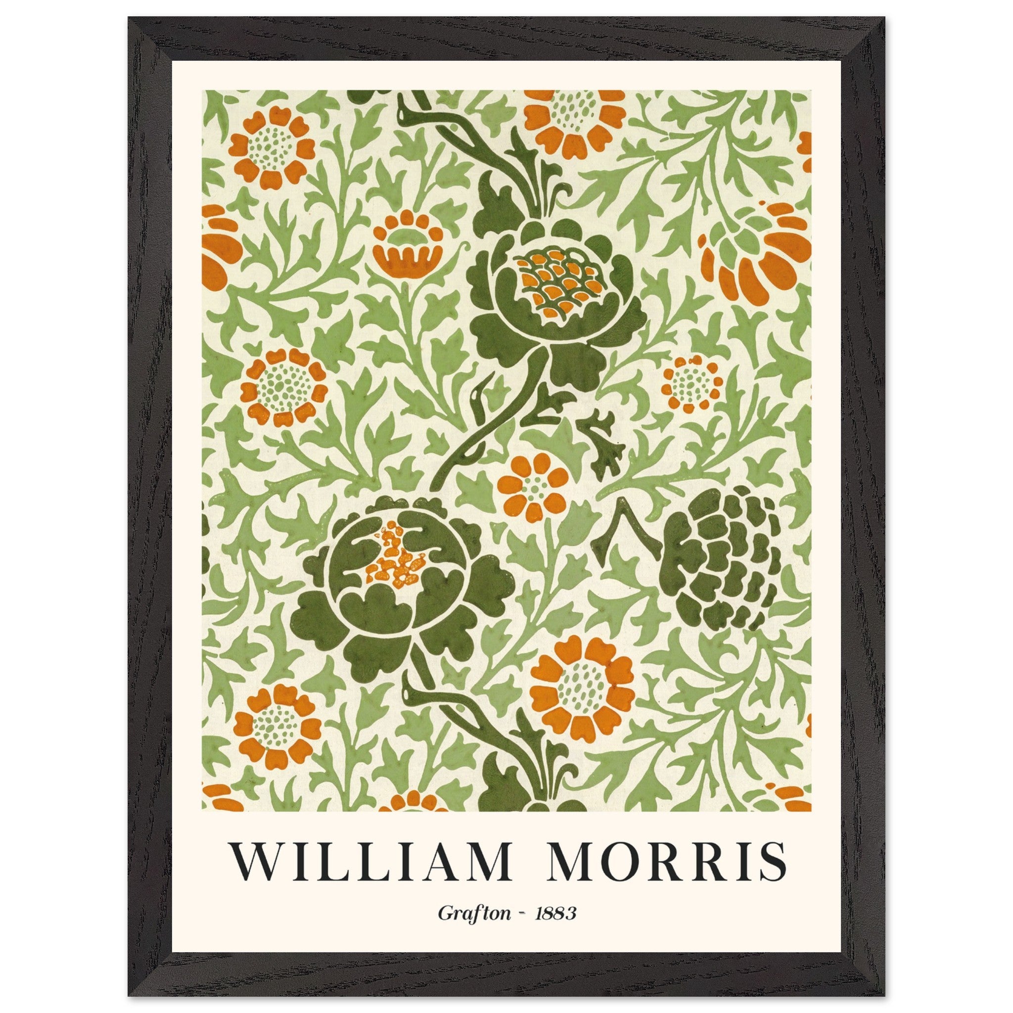 Artfulprints Poster met Lijst William Morris - Grafton 1883 - 30x40 cm