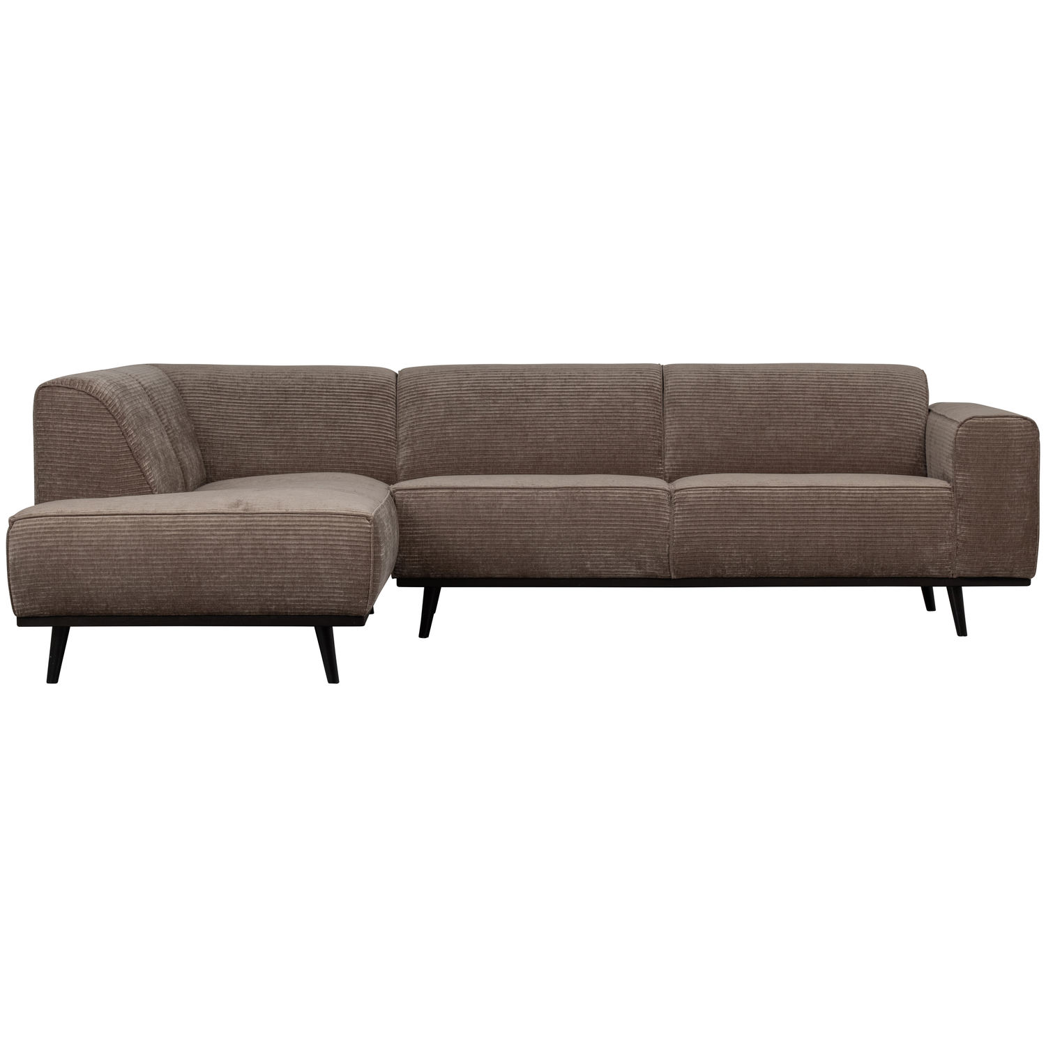 WOOOD hoekbank links Statement - Rib - Taupe - 77x274x210