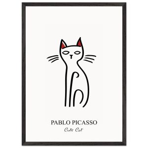 Artfulprints Poster met Lijst Pablo Picasso – Cute cat – 50×70 cm – Zw Artfulprints Poster met Lijst Pablo Picasso – Cute cat – 50×70 cm – Zw