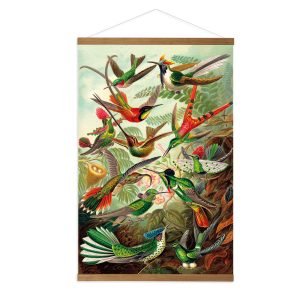 Art for the Home Hangende Poster Linnen – Hummingbirds – 80x60cm