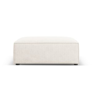 Cosmopolitan Design Poef Arendal chenille met ribbeleffect, ivoor – 80 Cosmopolitan Design Poef Arendal chenille met ribbeleffect, ivoor – 80
