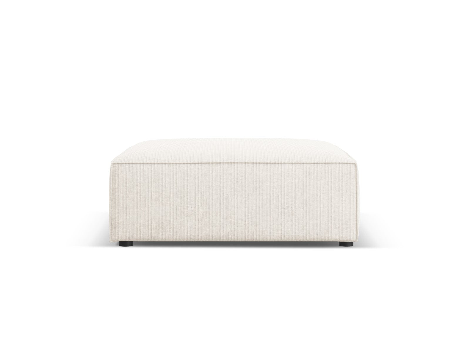 Cosmopolitan Design Poef Arendal chenille met ribbeleffect, ivoor - 80