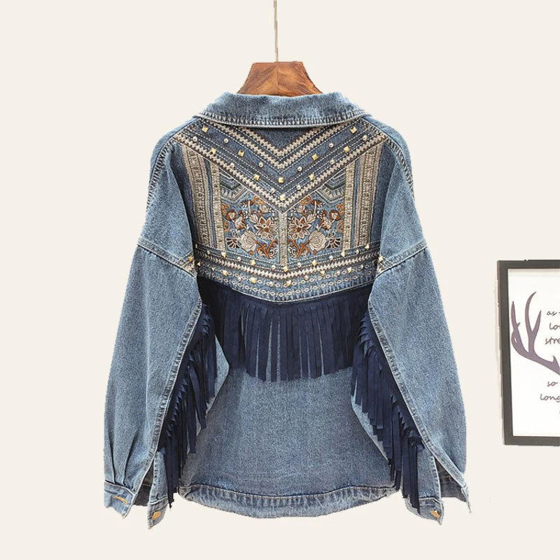 Boho spijkerjas voor dames – Piper